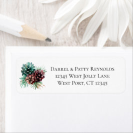 Brown Green Christmas Pine Cones