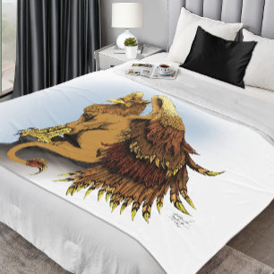 Brown Griffin Fantasy Fleecedecke