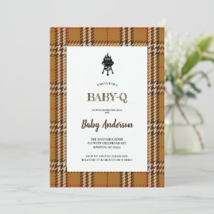 BROWN GRILLEN BABYSHOWER PARTY EINLADUNG