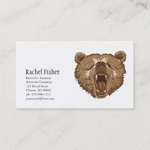 Brown Grizzy Bären Business Cards Visitenkarte