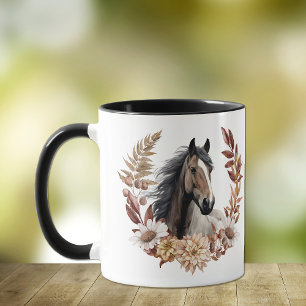 Brown Grulla Horse Herbstreath Tasse