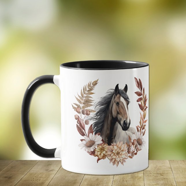 Brown Grulla Horse Herbstreath Tasse (Von Creator hochgeladen)