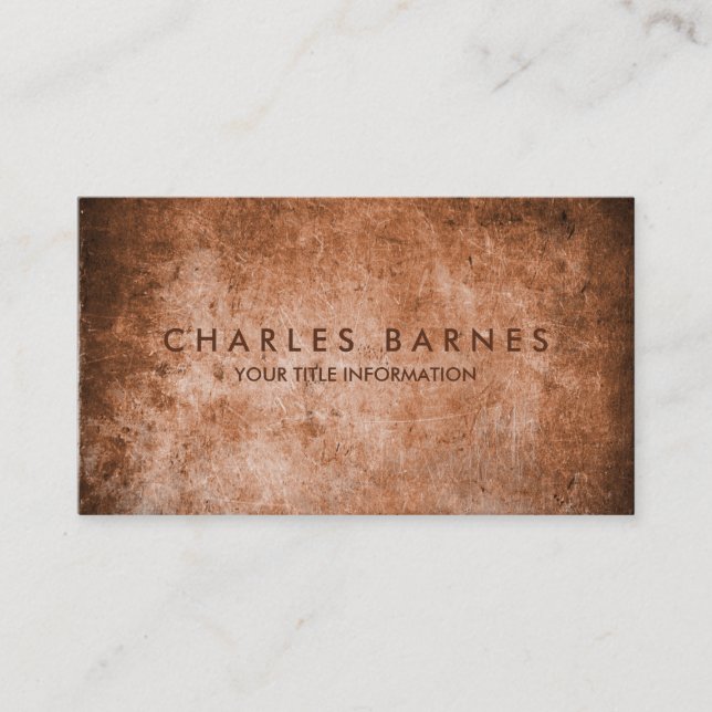 Brown Grunge Business Card Visitenkarte (Vorderseite)
