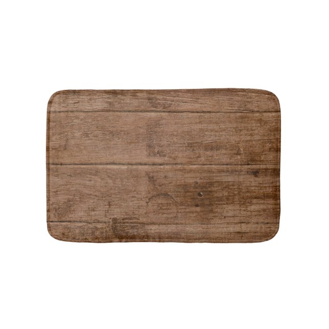Brown Grunge Wood Texture Bath Matts Badematte (Vorderseite)
