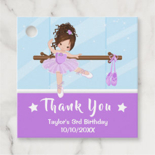 Brown Hair Ballerina Lila Geburtstag Danke Fav Geschenkanhänger