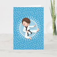 Brown Hair Karate Boy Judo Martial Arts