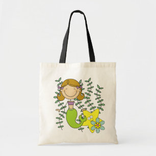 Brown Haired Mermaid Tragetasche