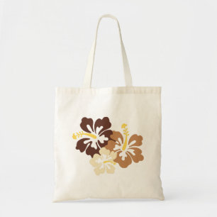 Brown Hawaiian Blume Totbeutel Tragetasche