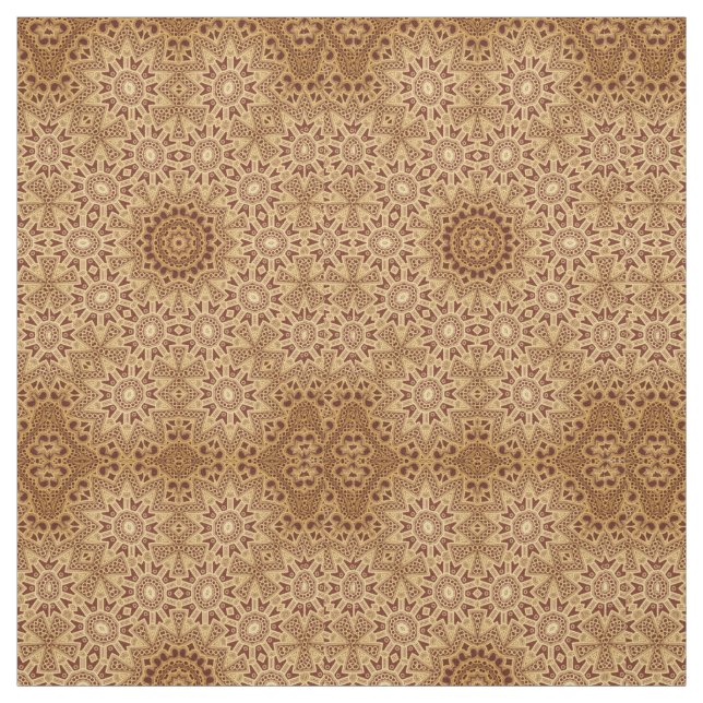Brown Henna Lace Print Blume Muster Fabric Stoff (Muster)