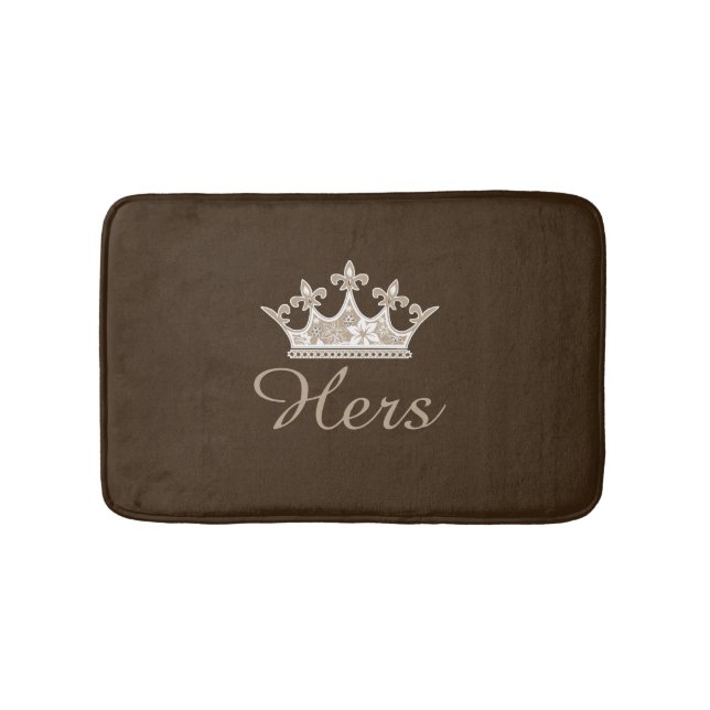 Brown Hers Crown Bath Mat Badematte (Vorderseite)