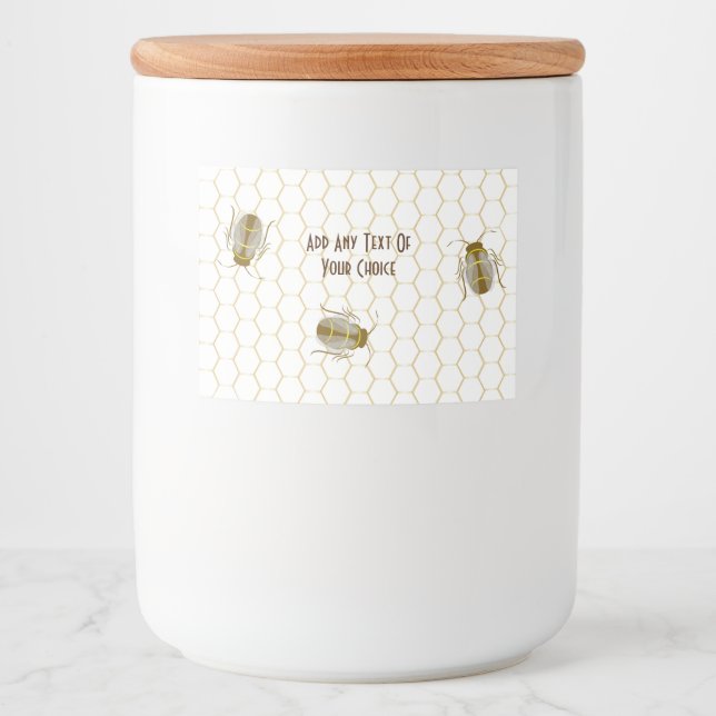 Brown Honey Bee Honeycomb Apiarist Bee Keeper Lebensmitteletikett (Vorderseite)