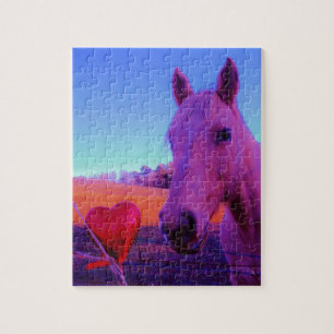 Brown Horse and Red Heart Puzzle