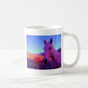 Brown Horse and Red Heart Tasse