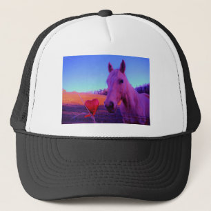 Brown Horse and Red Heart Truckerkappe