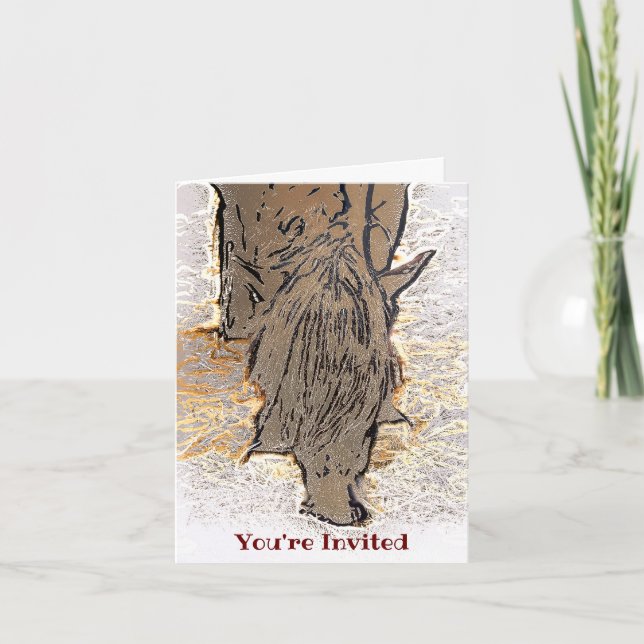 BROWN-HORSE-EINLADUNG EINLADUNG (Vorderseite)