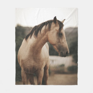 BROWN HORSE FLEECEDECKE