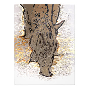 BROWN HORSE FOTODRUCK