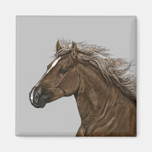 Brown Horse Head Magnet