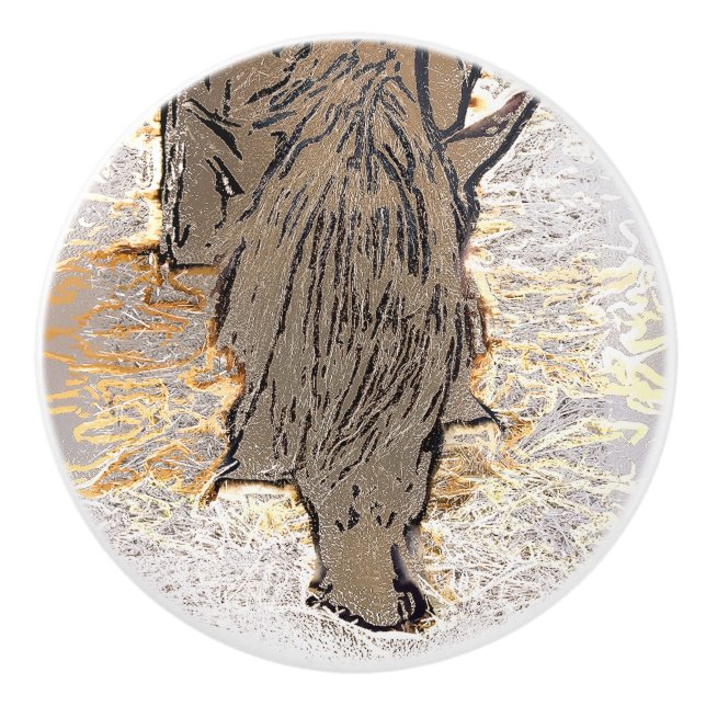 BROWN HORSE KERAMIKKNAUF (Vorderseite)