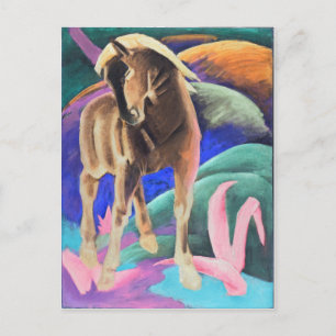 BROWN HORSE POSTCARD POSTKARTE