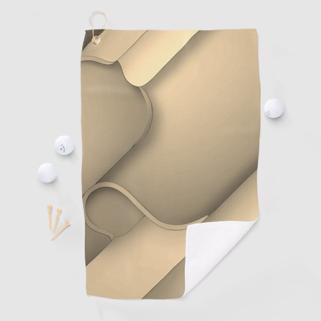 Brown Hues Moderne Kunst Golfhandtuch (Insitu)