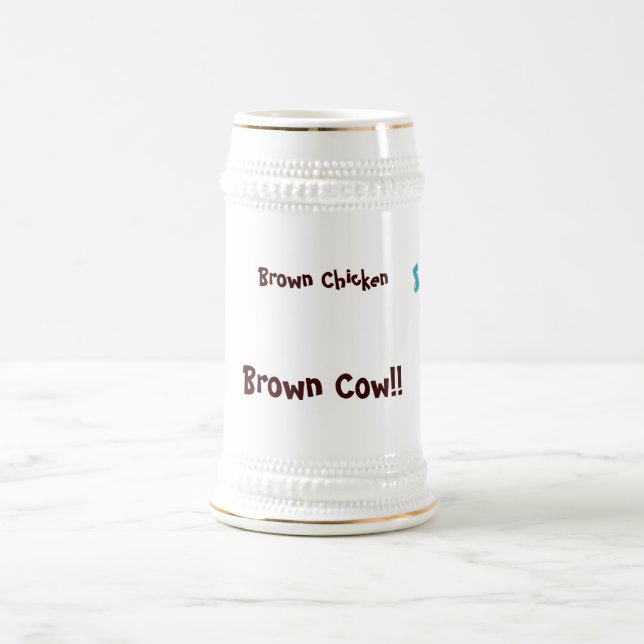 Brown-Huhn-Brown-Kuh Bierglas (Mittel)