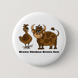 Brown-Huhn-Brown-Kuh - Knopf Button