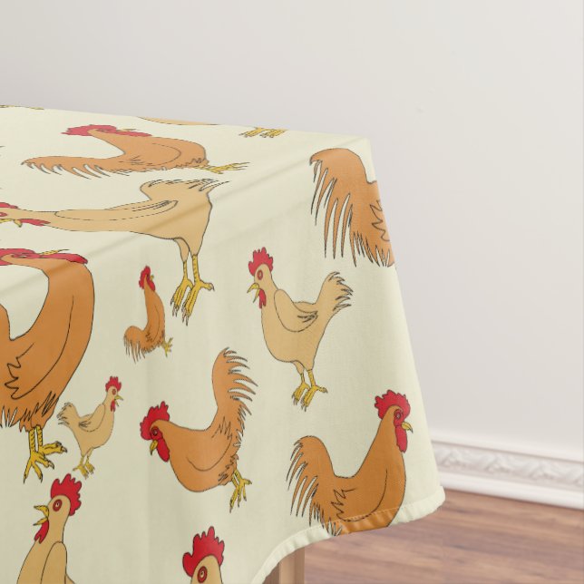Brown-Huhn-Entwurfs-Muster Tischdecke (Beispiel)