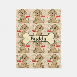 Brown-Hündchen-Entwurf personifizieren Fleecedecke