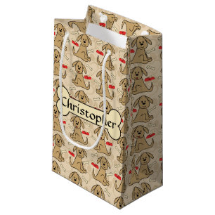 Brown-Hündchen-Grafikdesign personifizieren Kleine Geschenktüte
