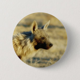 Brown-Hyänentier-Abzeichenknöpfe Button