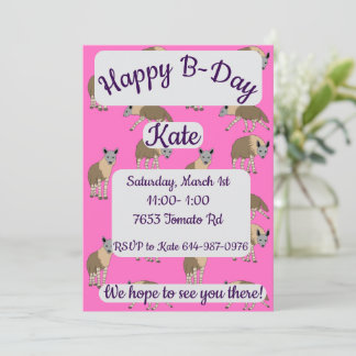 Brown Hyenas Happy Birthday Einladung