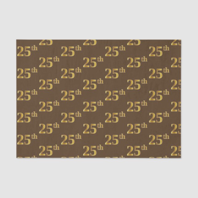 Brown, Imitat-Gold25. (fünfundzwanzigstes) Seidenpapier (Vorderseite)
