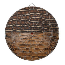 Brown Imitats Alligator Leather Dartscheibe