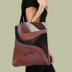 Brown Imitats Leather Personalisiert