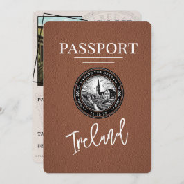 Brown Ireland Passport Save the Date