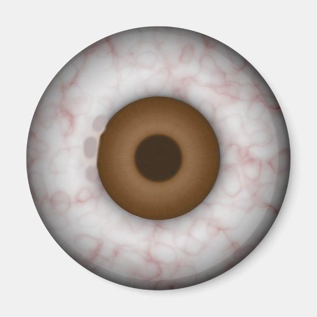 Brown Iris Eyeball Magnet (Vorne)