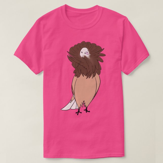 Brown Jacobin Pigeon 2 T-Shirt (Design vorne)