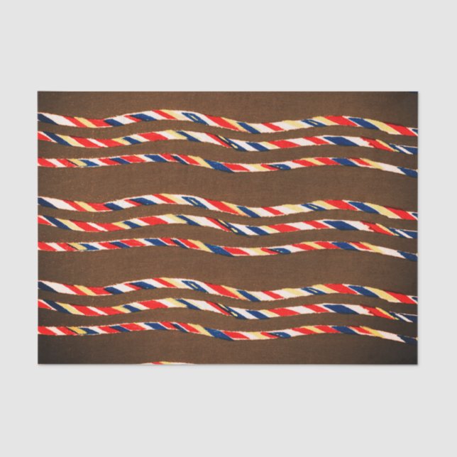 BROWN JAPANESE WOODBLOCK PATTERN TISSUPAPIER SEIDENPAPIER (Vorderseite)