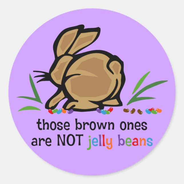 Brown Jelly Beans Runder Aufkleber (Vorderseite)