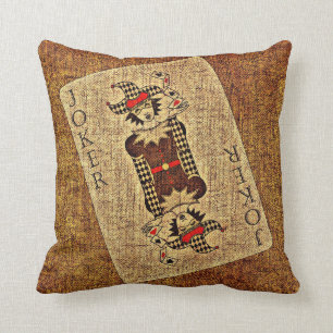 Brown-Joker-Spielkarte-Kissen Kissen