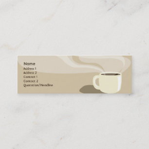 Brown-Kaffeetasse - dünn Mini Visitenkarte