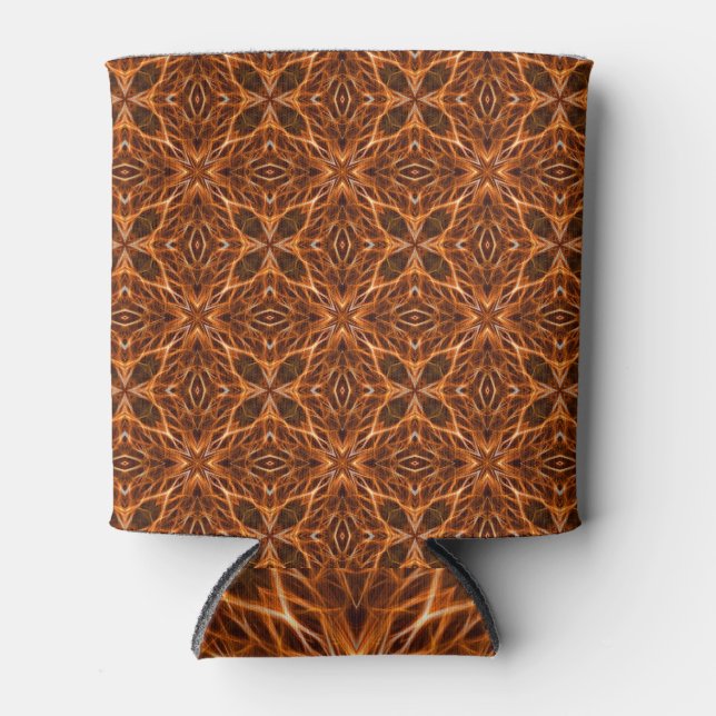 Brown Kaleidoscope Mandala Pattern Dosenkühler (Vorderseite)