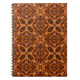 Brown Kaleidoscope Mandala Pattern Notizblock