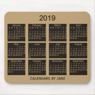 Brown-Kalender 2019 durch Janz Mausunterlage Mousepad