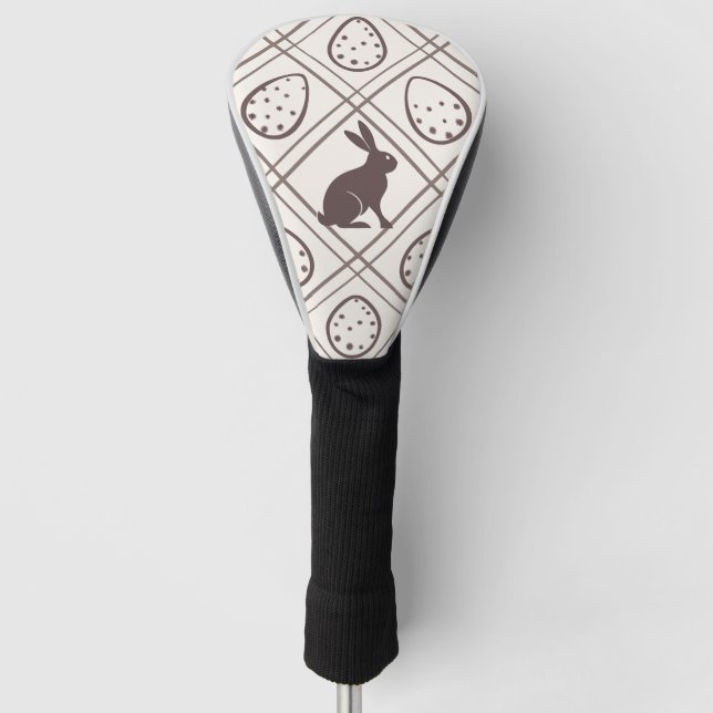 Brown Kariert Oaster Golf Headcover (Vorderseite)