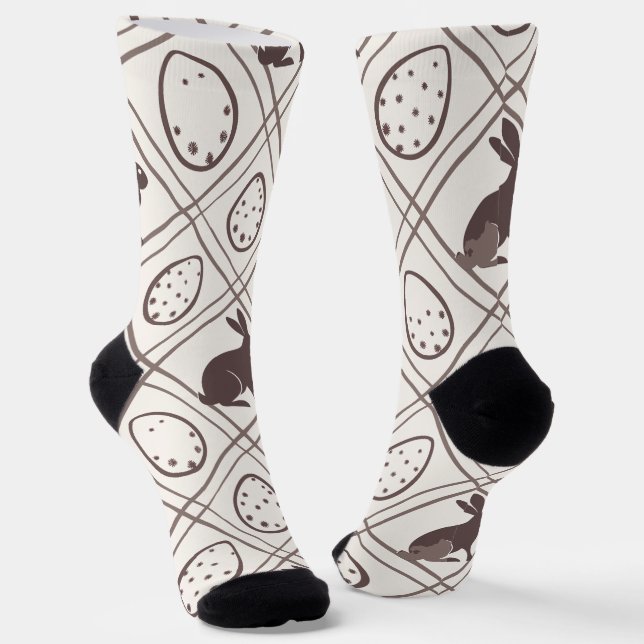 Brown Kariert Oaster Socken (Gewinkelt)