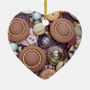 Brown-Knöpfe, Weihnachtsverzierung Keramikornament