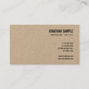 Brown Kraft Paper Elegant Trendy Modern Template Visitenkarte