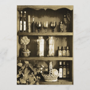 Brown-Küchen-Wandschrank-Brautparty-Einladung Einladung